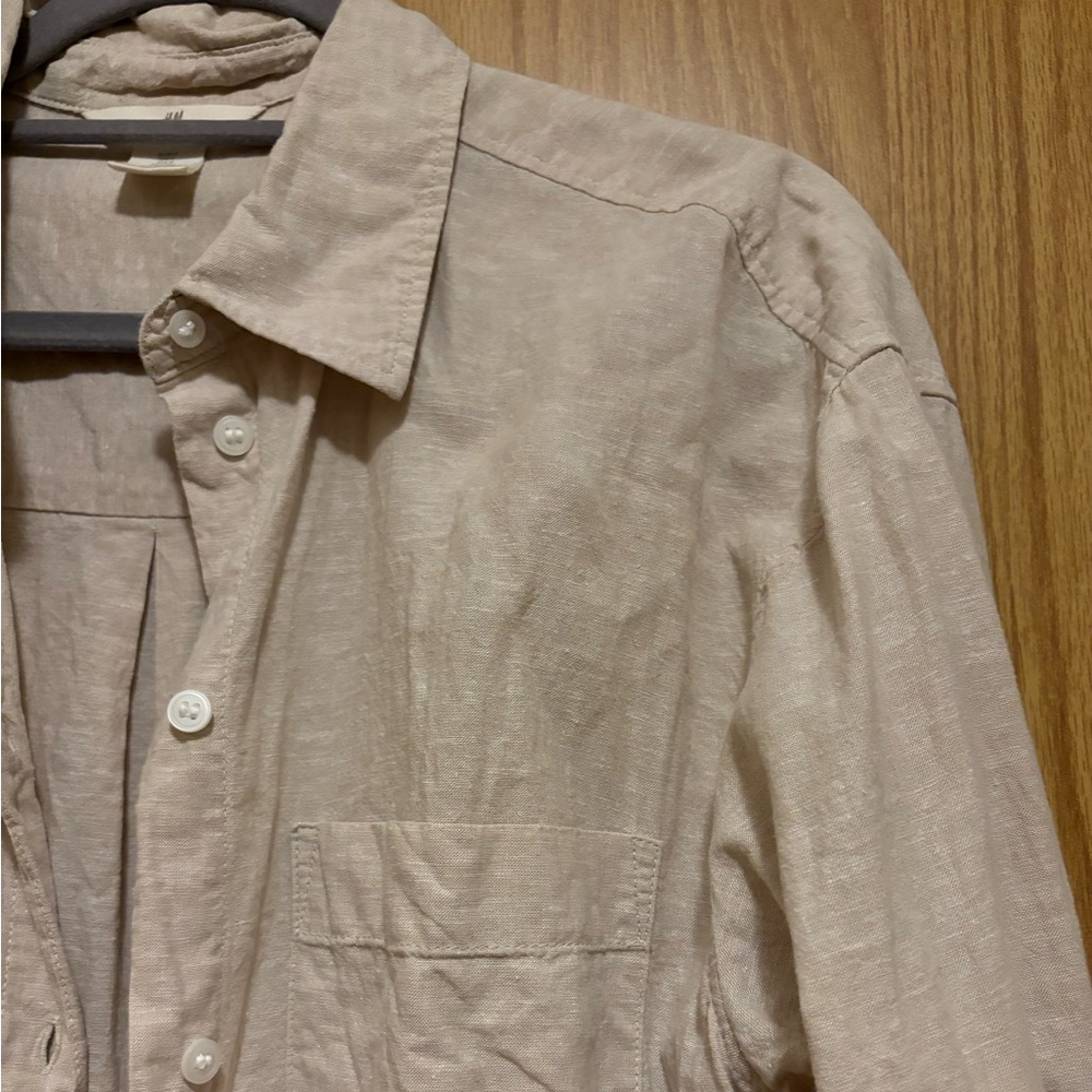 H&M Linen Blend Button Down, oversized